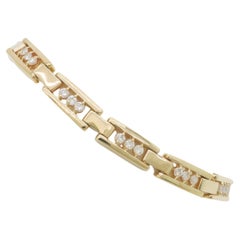 Diamond Link Armband Crafted in 14k Gelbgold