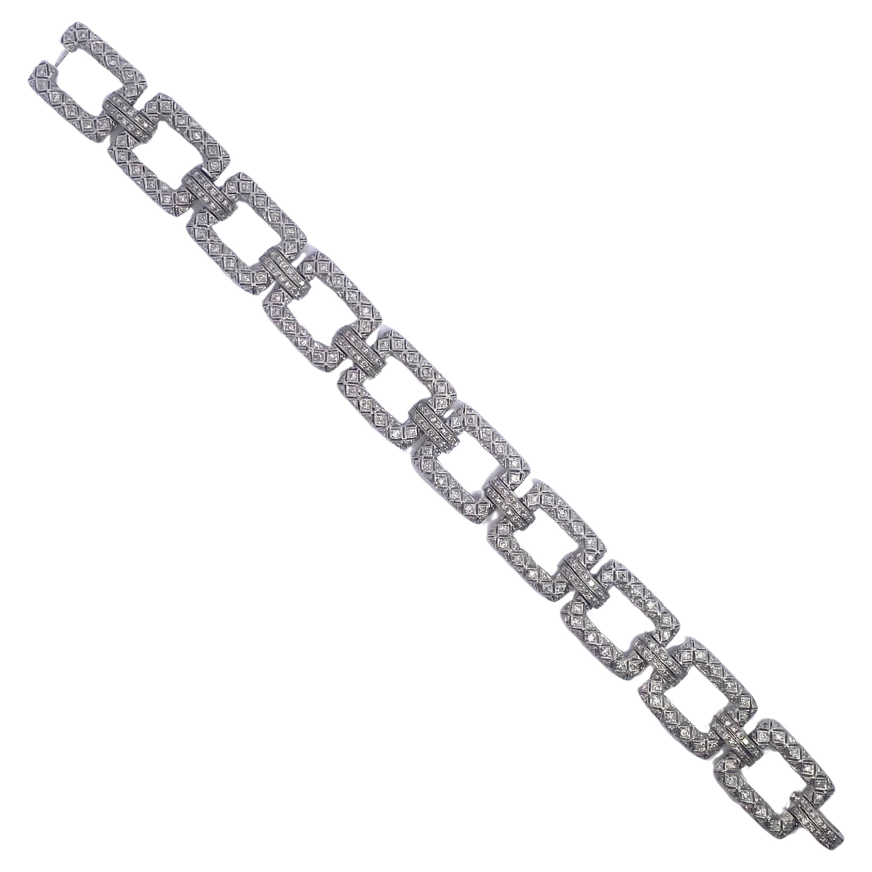 Diamond Link Bracelet  For Sale