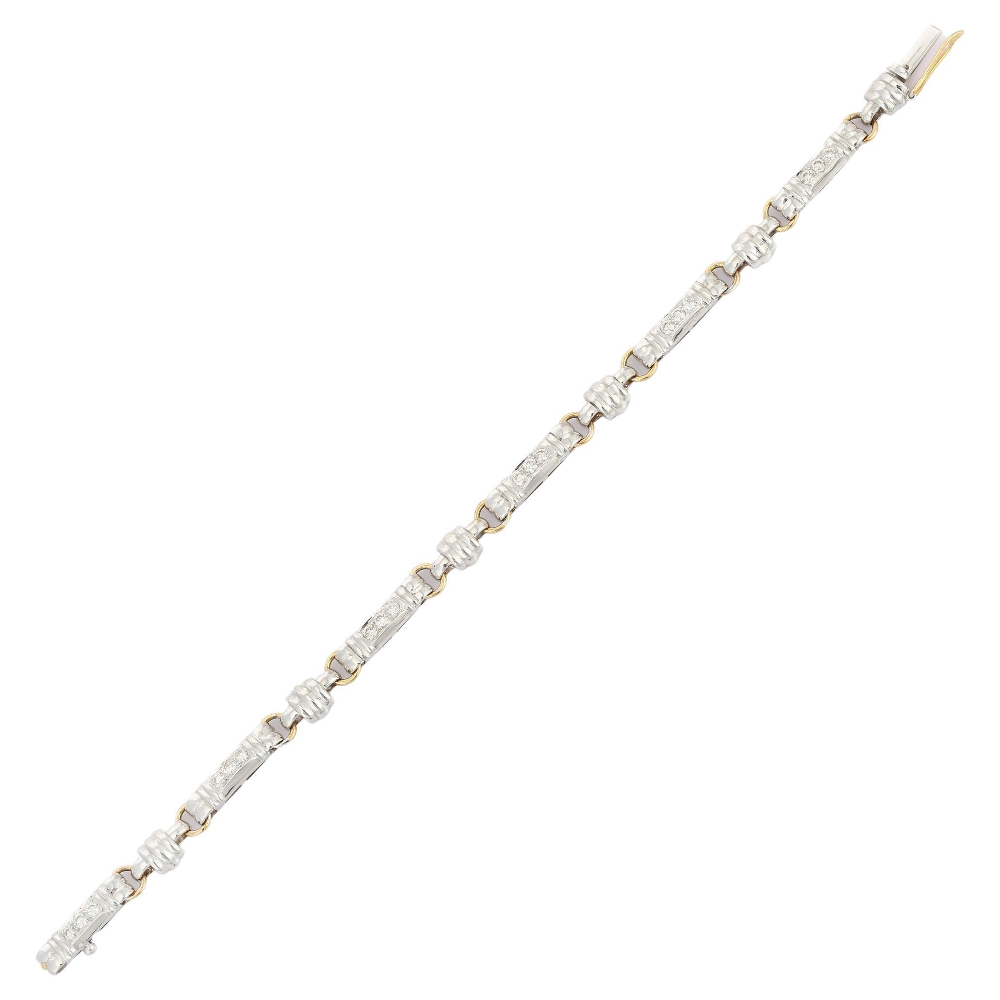 men's white gold bracelets 18k