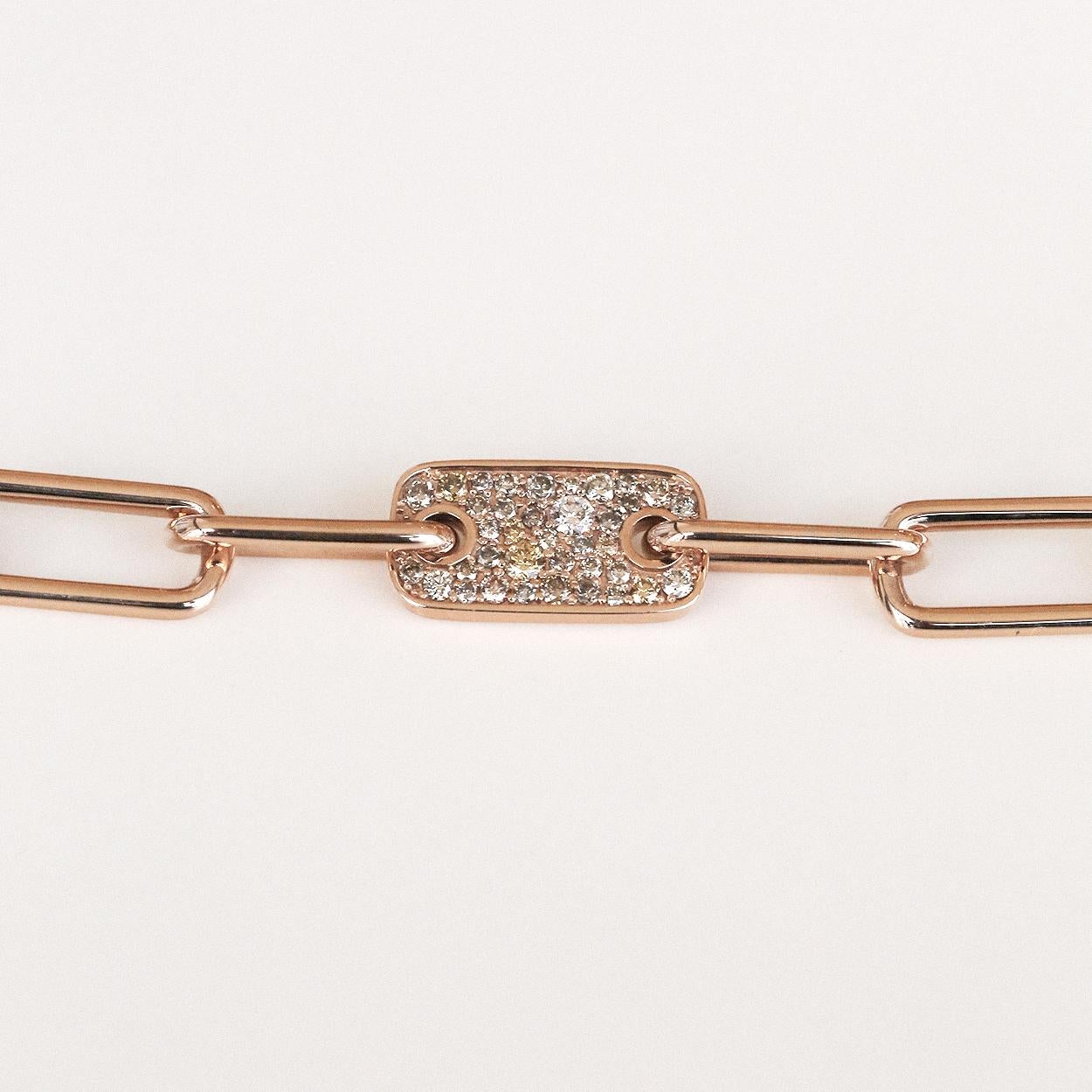 Bracciale A Link con diamanti di SOONHEE (dimensioni 15,5 ~ 19,5 cm) in vendita 2