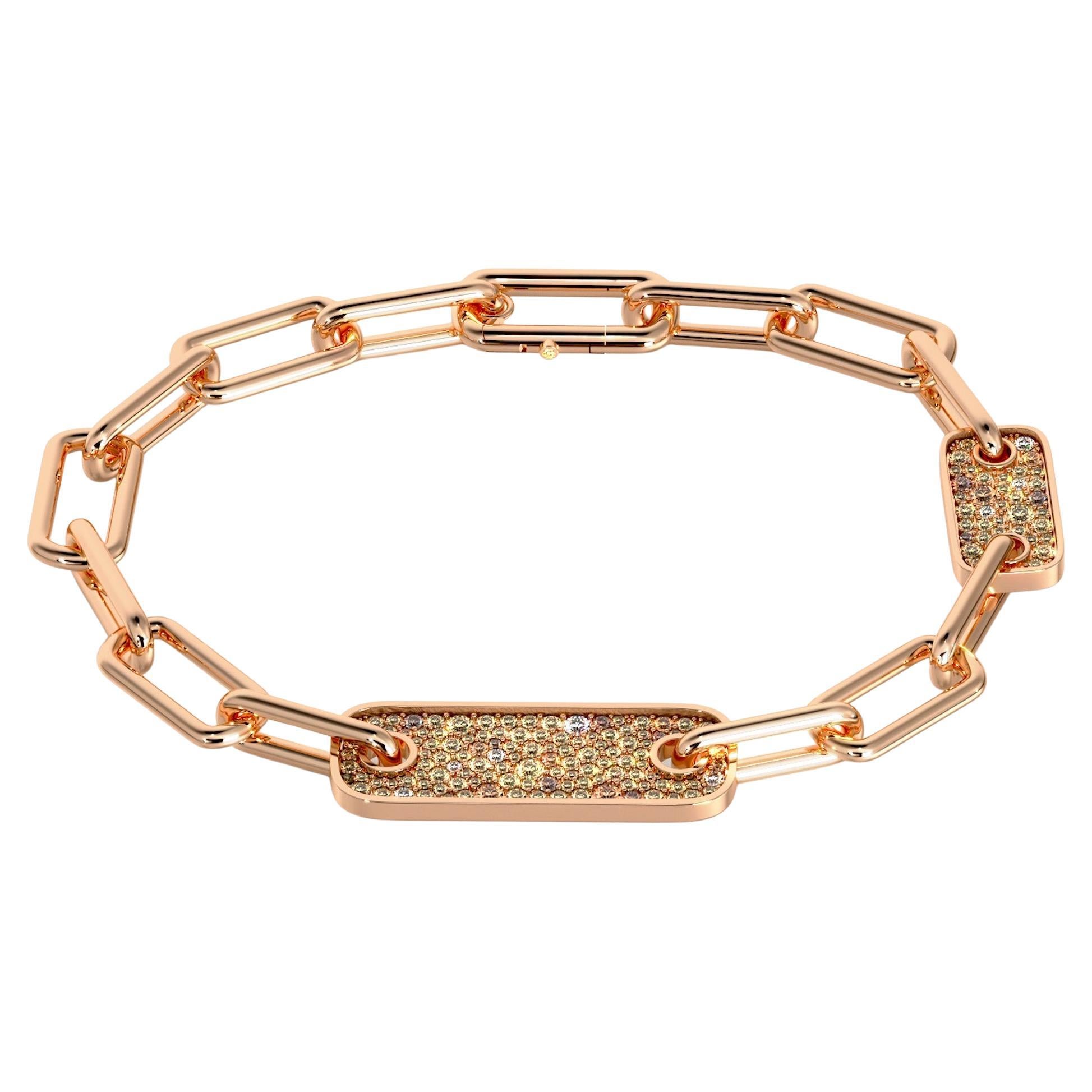 Diamant-Gliederarmband von SOONHEE (Größe 20,5 ~ 23,5 cm)