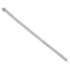 Diamant-Gliederarmband mit polierten Gliedern mit 4,70cttw 14k Weißgold