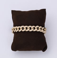 Diamond Link Bracelet Yellow Gold