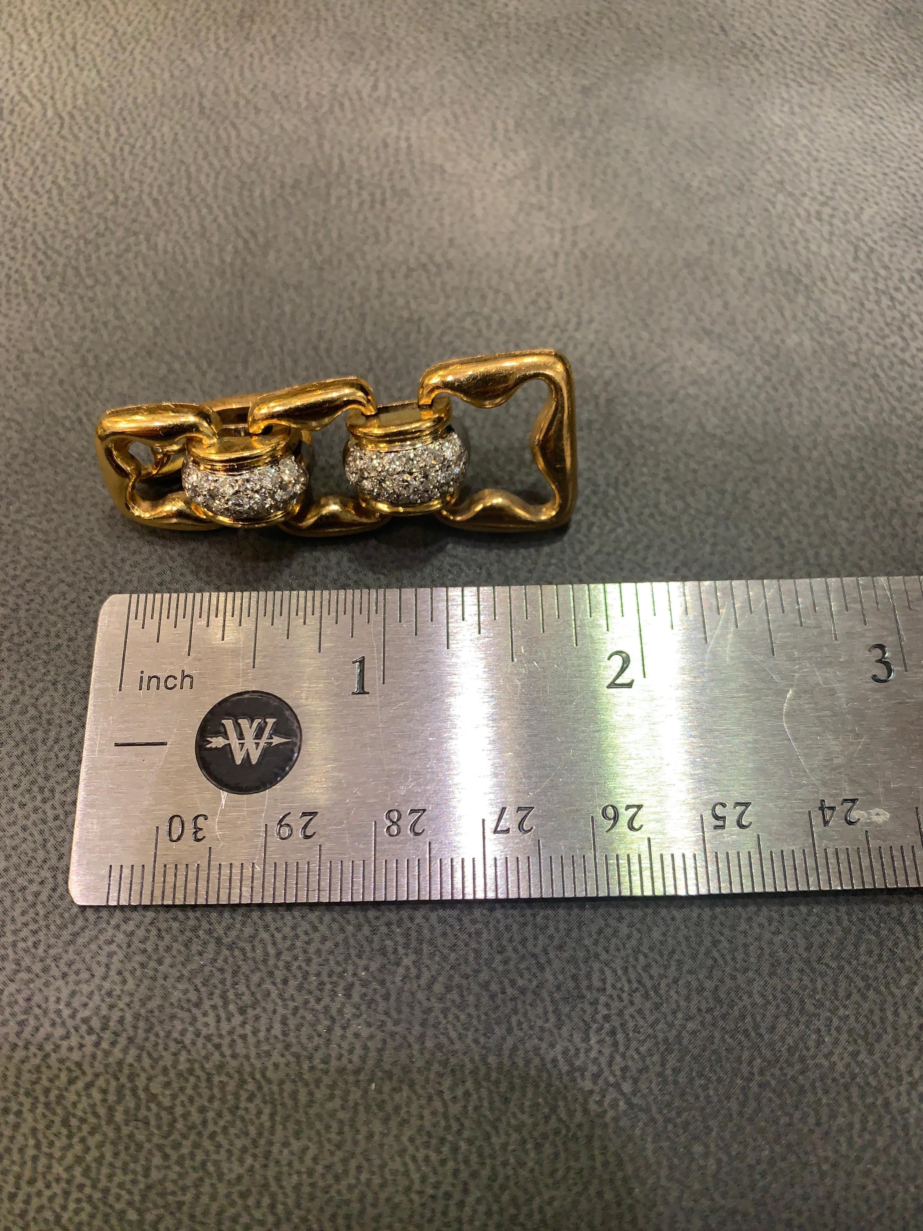 Diamond Link Earrings For Sale 2
