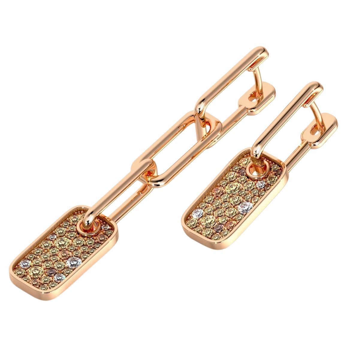 Diamond Link Earrings of SOONHEE For Sale