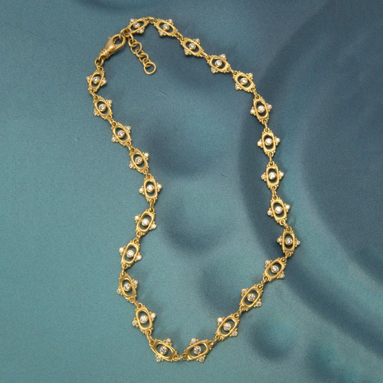 Diamond Link Necklace For Sale at 1stDibs