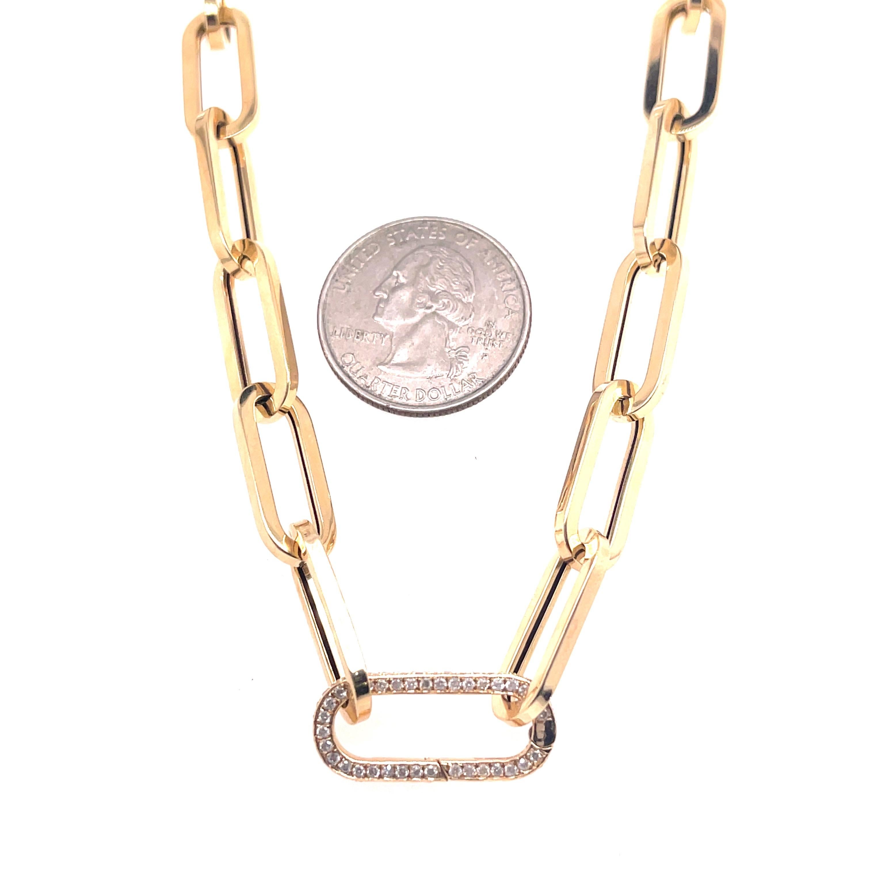 14k link Chain necklace 14.75 g
Diamond Clasp 2 g.