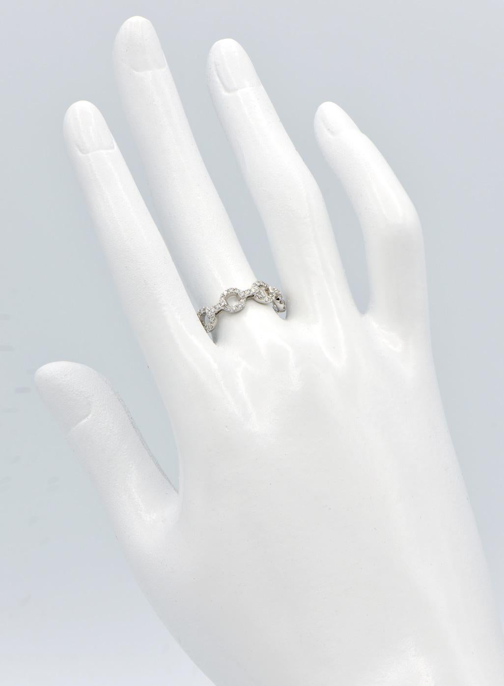 Diamant A Link Ring (Rundschliff) im Angebot