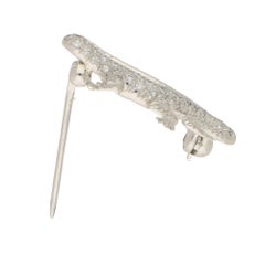 Diamond Lizard Brooch in Platinum, 1990s