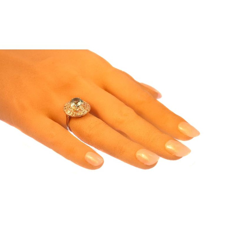 Diamond Loaded Platinum Engagement Ring with a Big Starlite in its