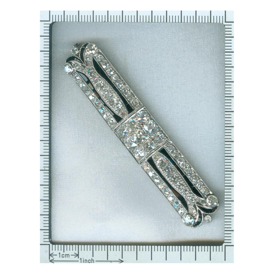 Diamond Loaded Strong Stylish Platinum Art Deco Brooch with over 7 crts Diamonds For Sale 3
