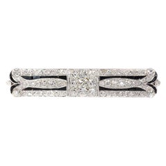 Diamond Loaded Strong Stylish Platinum Art Deco Brooch with over 7 crts Diamonds