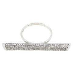 Diamant-Log-Ring aus 18 Karat Weißgold mit 200 F VS-Diamanten in Qualitätsqualität