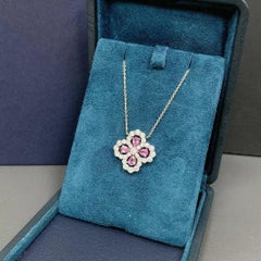 Harry Winston Diamond Loop Full Motif Pink Sapphire and Diamond Pendant