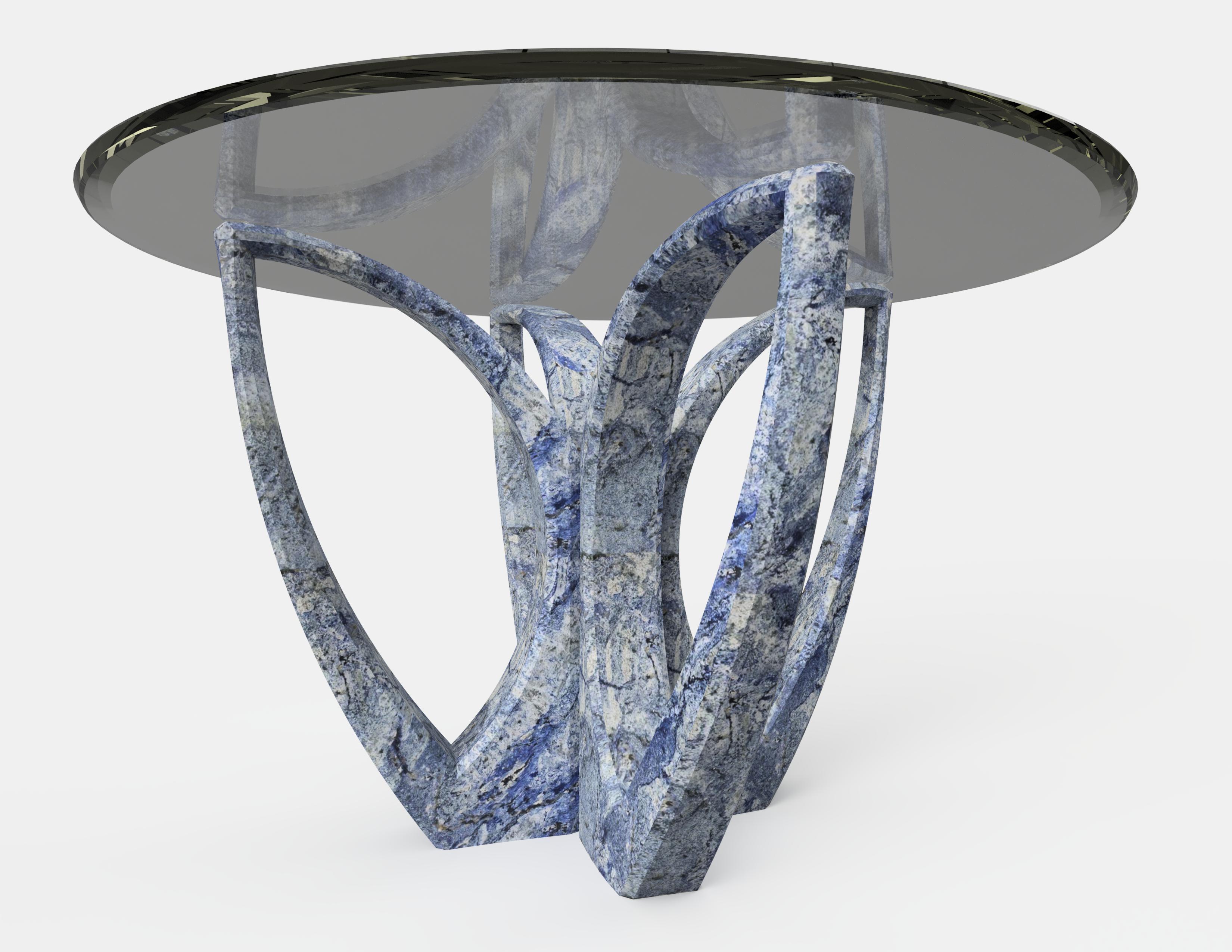 The diamond lotus coffee table, 1 of 1 by Grzegorz Majka
Edition 1 of 1
Dimensions: 47.24 x 47.24 x 29.53 in
Materials: Smoked glass top. Onyx base. 


The Diamond collection proves that everything is possible. It goes beyond the stereotypical
