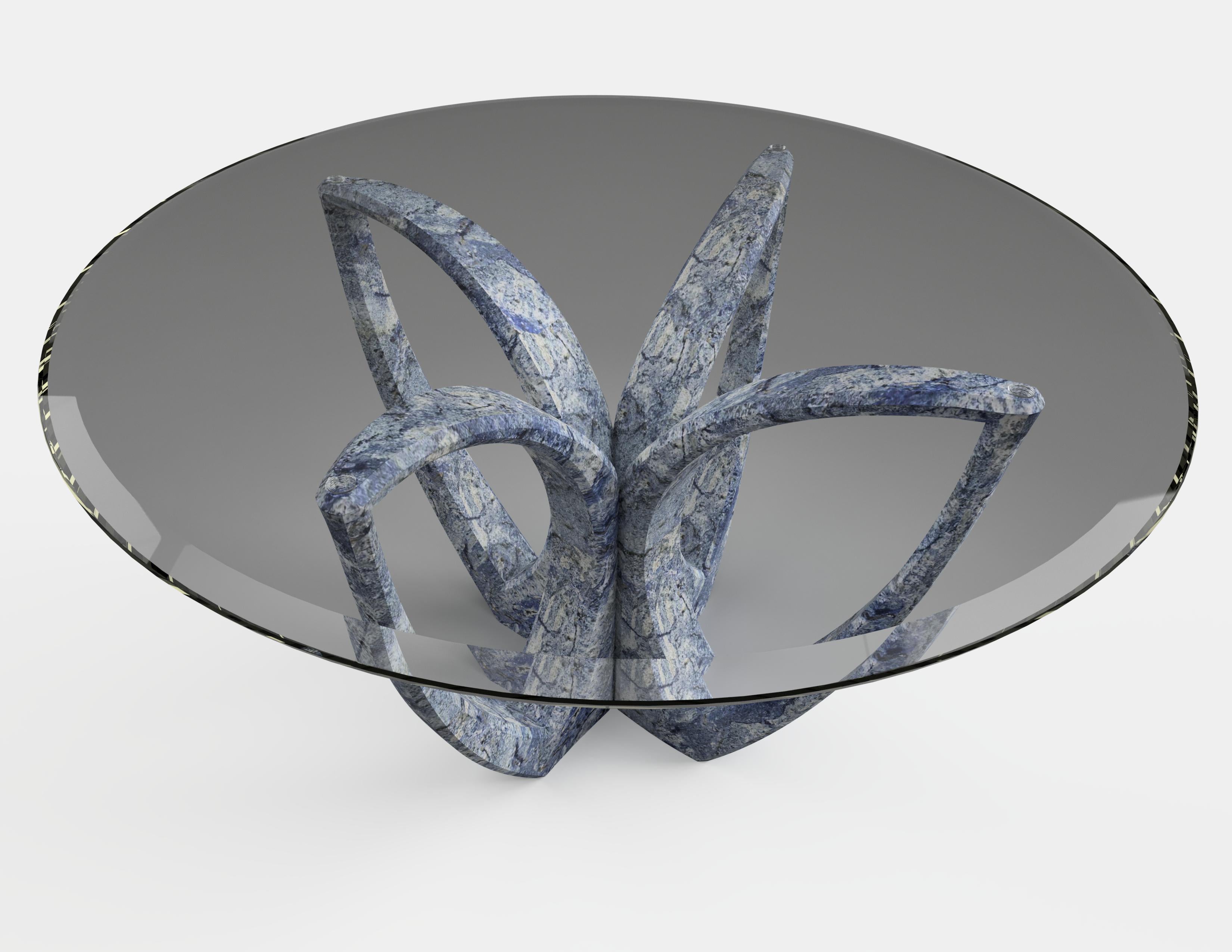 Hand-Crafted Diamond Lotus Coffee Table, 1 of 1 by Grzegorz Majka For Sale
