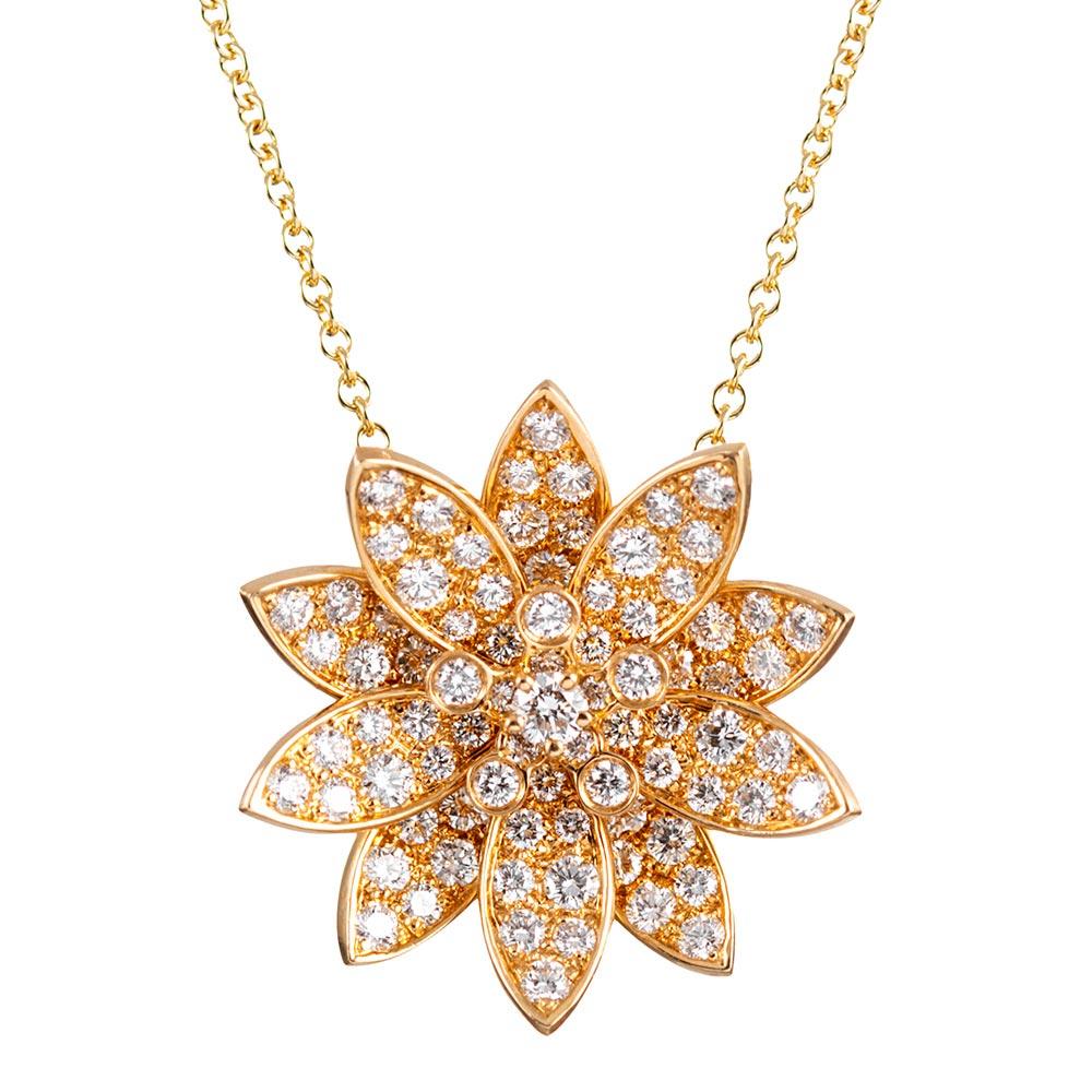 Van Cleef & Arpels Diamond “Lotus” Enhancer Pendant