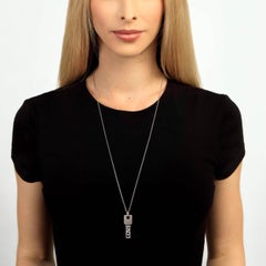 Diamond Love Key Pendant 18k White Gold