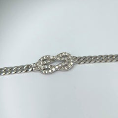 Diamant-Liebesknoten-Armband:: 18 Karat Weißgold