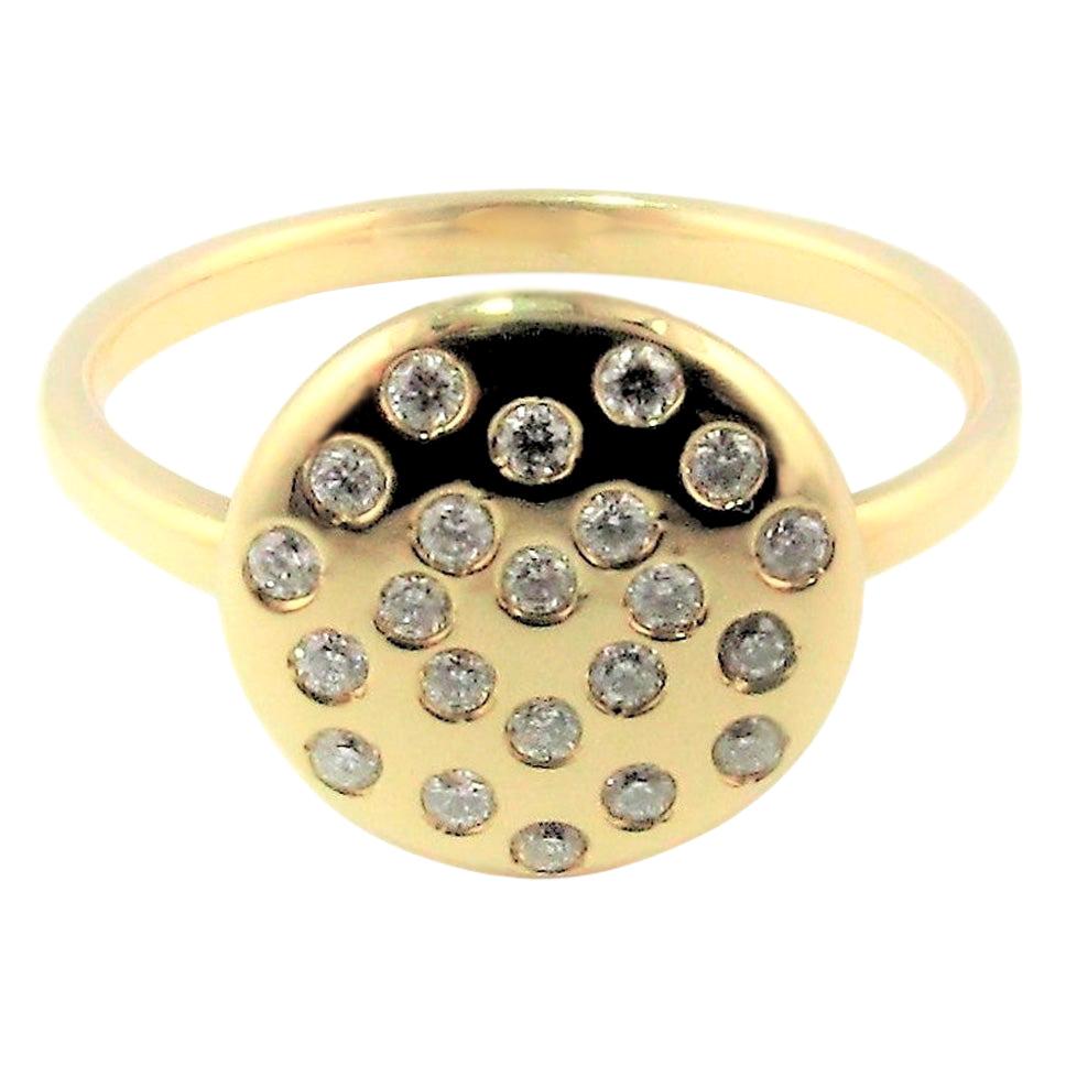 Diamond Love Yellow Gold Ring with Magic Diamond Message of Love For Sale
