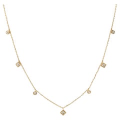 Diamond Luxe Revival 14K (or 18k upon request) Yellow Gold Station Necklace