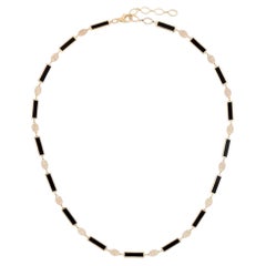 Diamond Malachite 14K (or 18k upon request) Yellow Gold Station Necklace