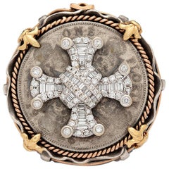 Diamond Maltese Cross "Jeans" Ring