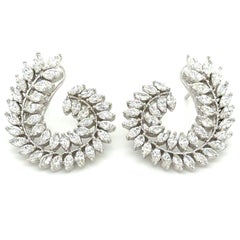 Diamond Marquise-cut Statement Earrings 3.66ct tw