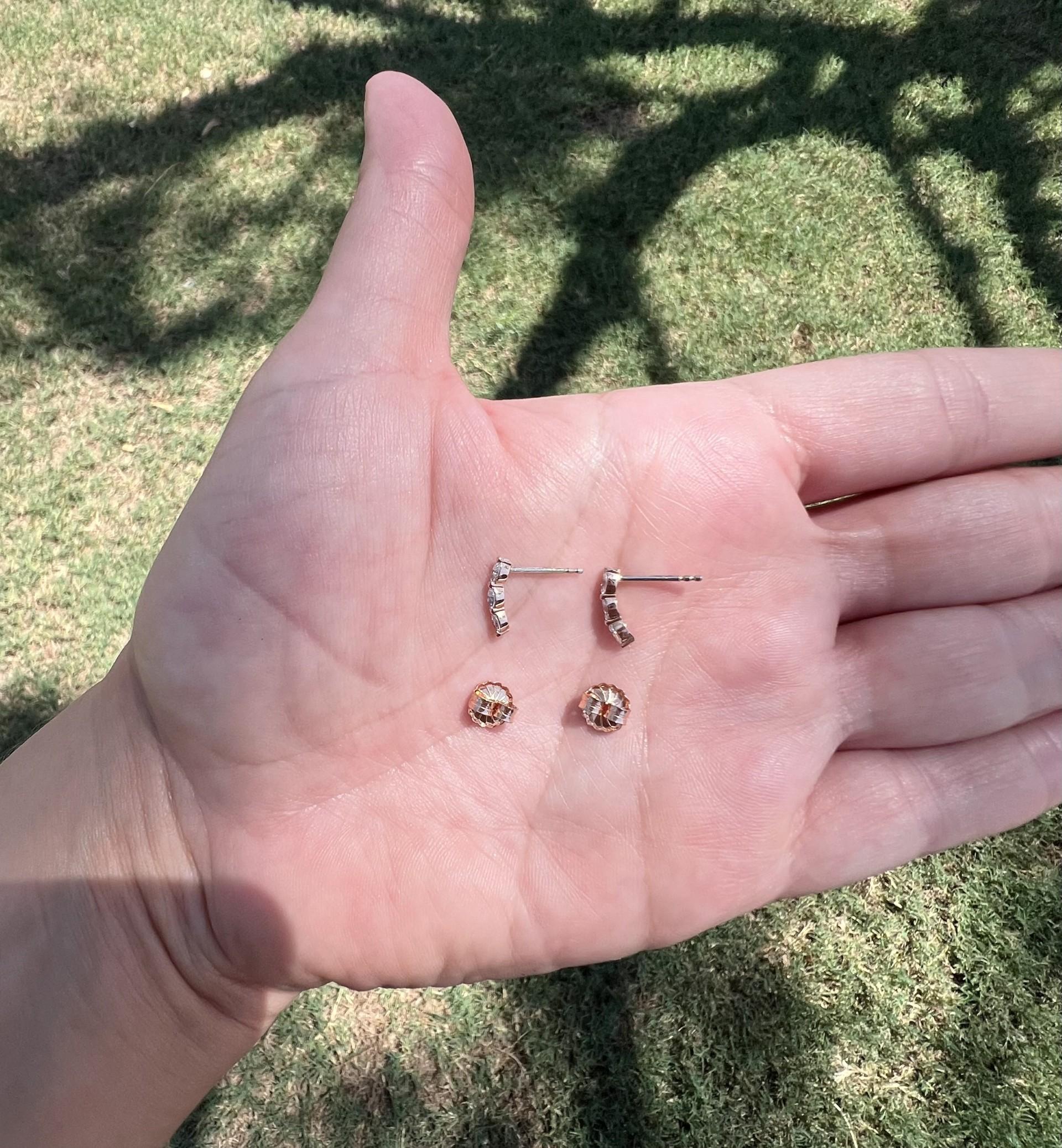 Orecchini a goccia con diamante marquise in oro rosa 14 carati In condizioni Nuovo in vendita a Phoenix, AZ