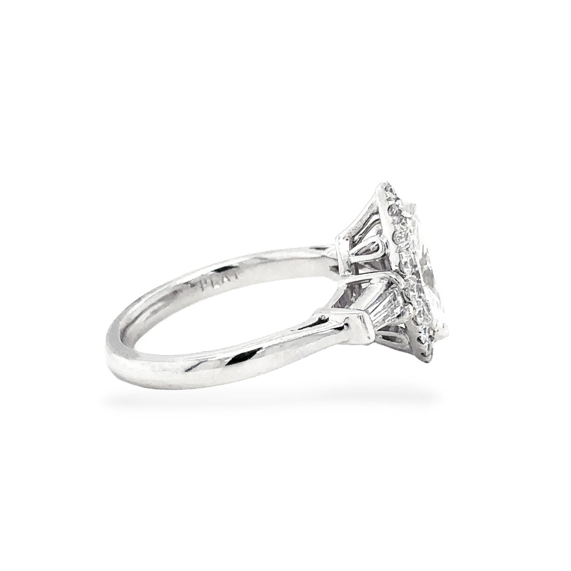 Diamant-Marquise-Verlobungsring mit GIA-Zertifikat (Marquiseschliff) im Angebot