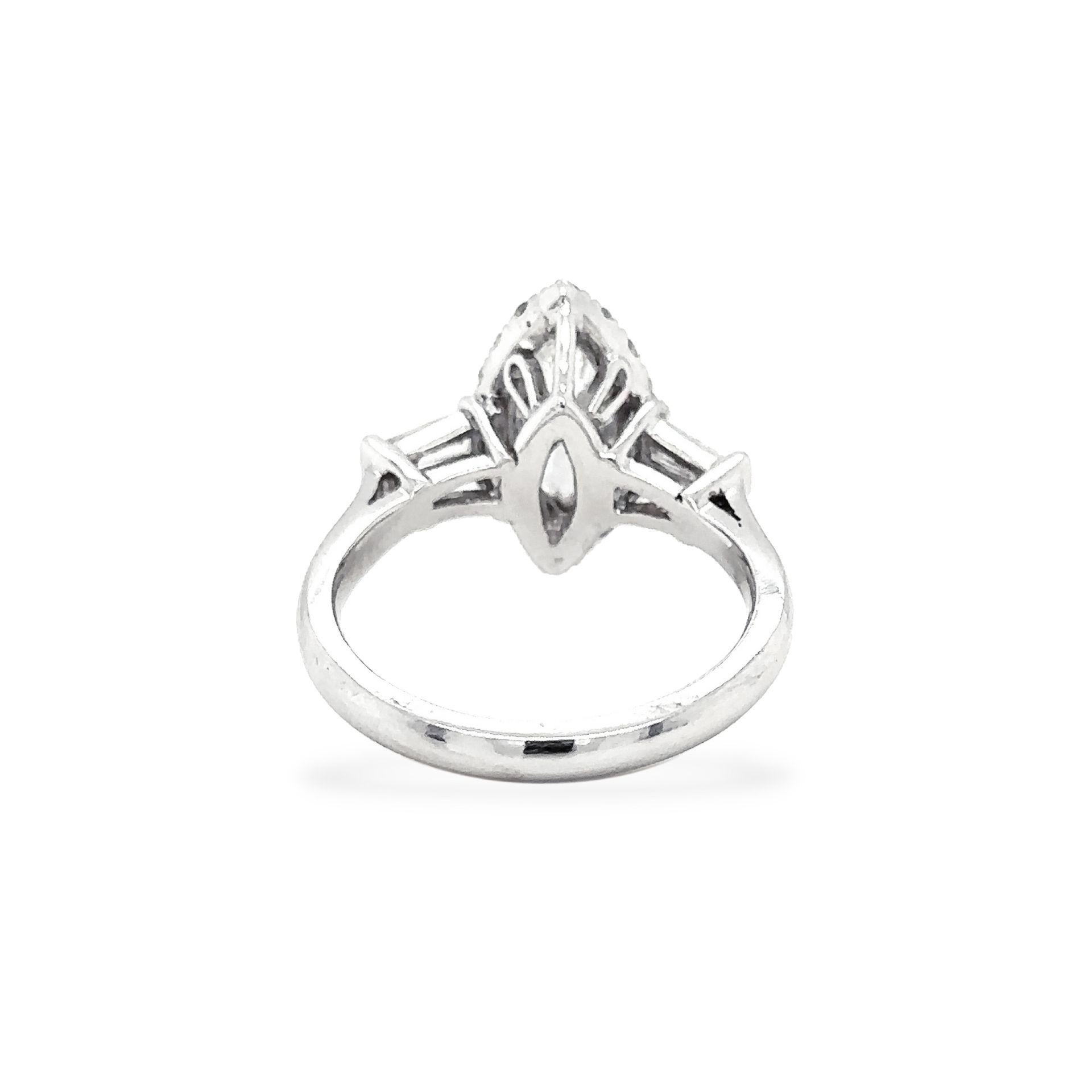 Diamant-Marquise-Verlobungsring mit GIA-Zertifikat Damen im Angebot