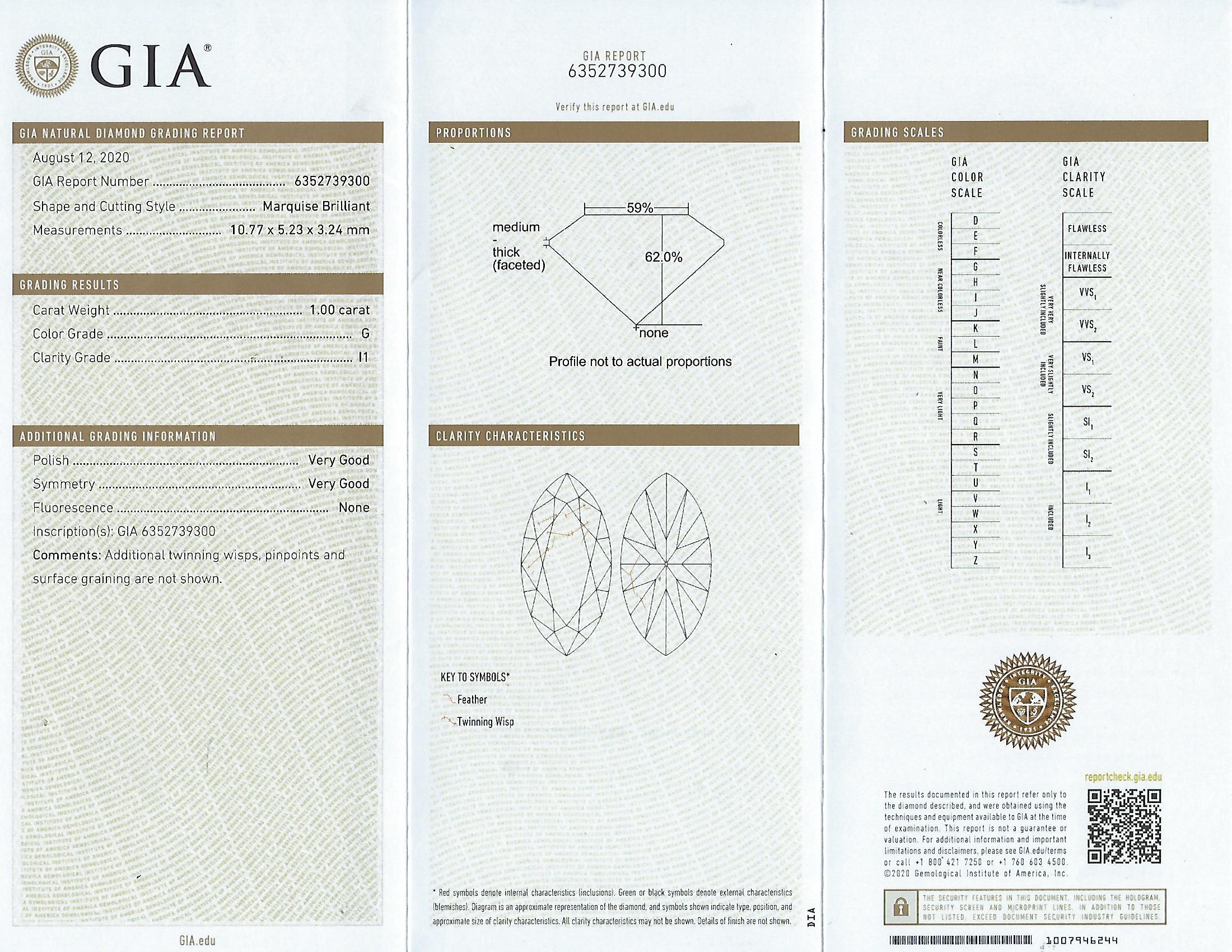Diamant-Marquise-Verlobungsring mit GIA-Zertifikat im Angebot 2