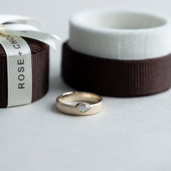 Diamond Marquise Ring, 14 Karat Wedding Band, 0.20 Carat Marquise Diamond