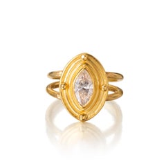Diamond Marquise Ring 22 Karat Gold