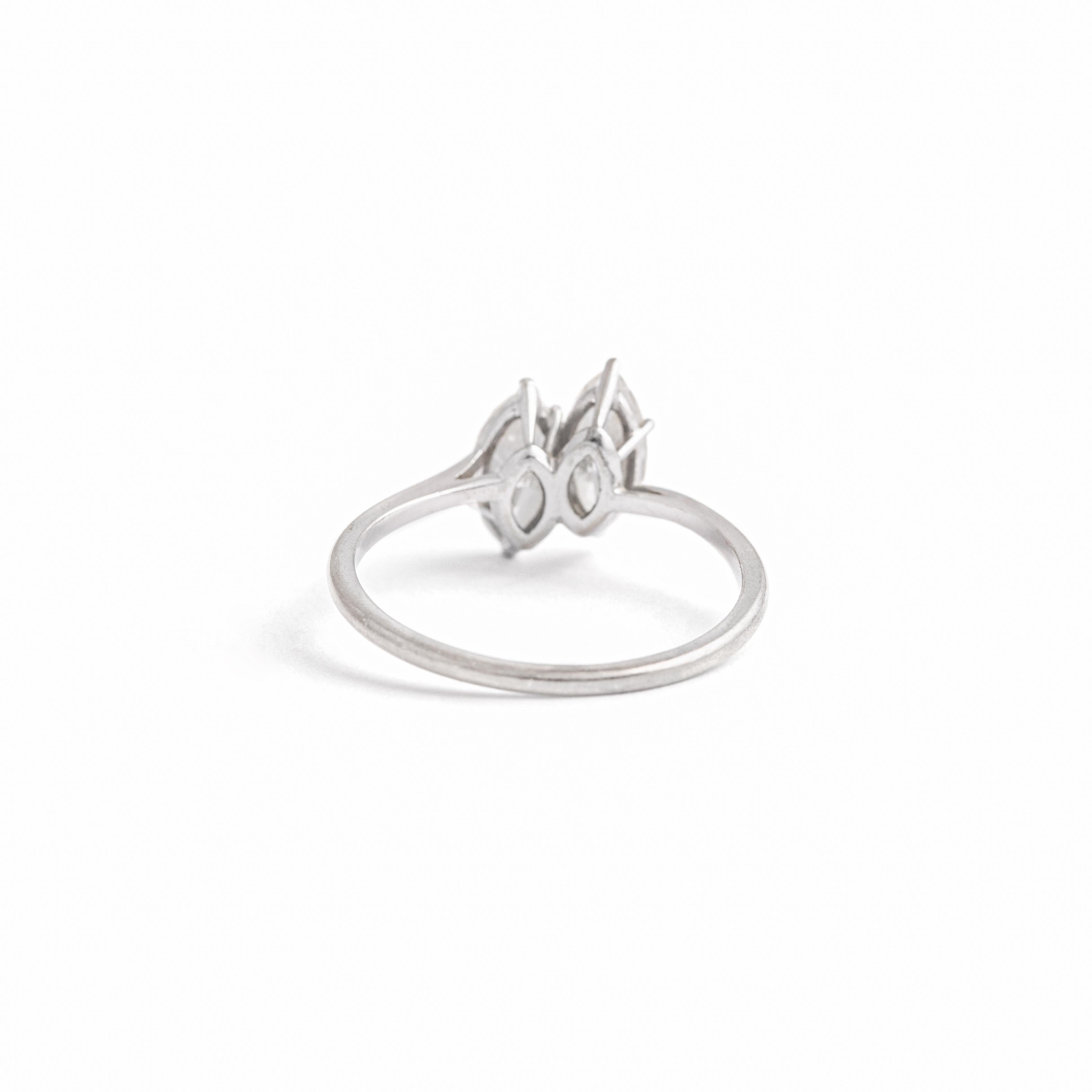 Diamond Marquise White Gold Ring For Sale 1