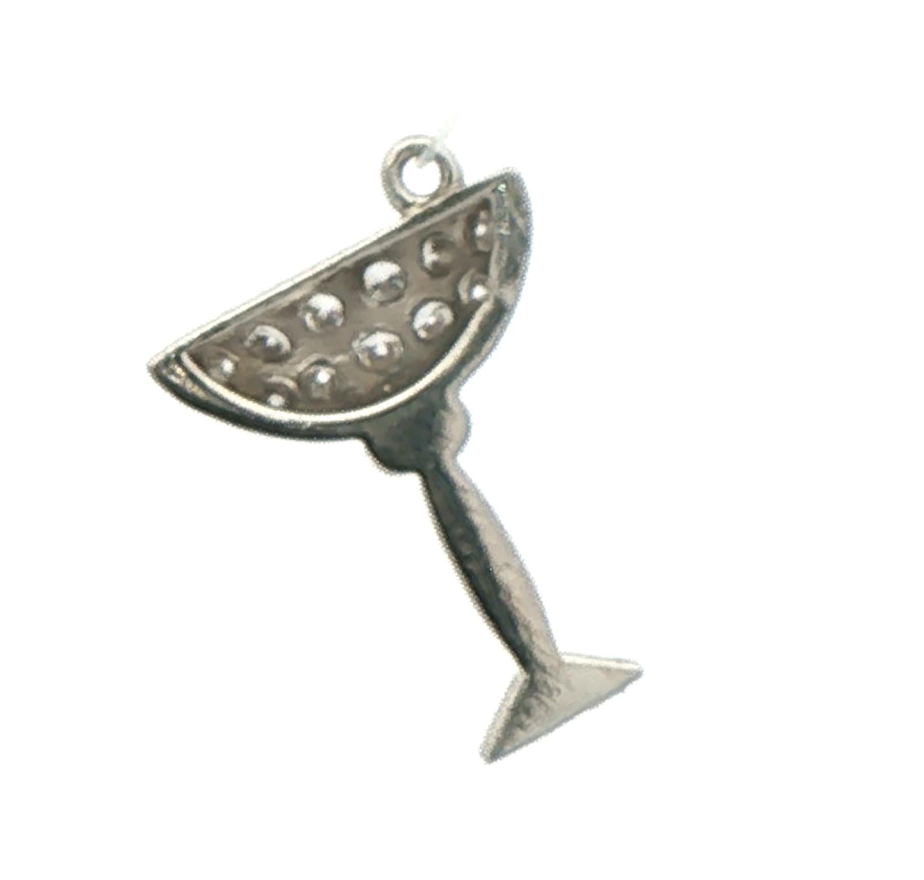 Taille ronde Charme de verre à martini en forme de diamant par Felix Vollman en vente