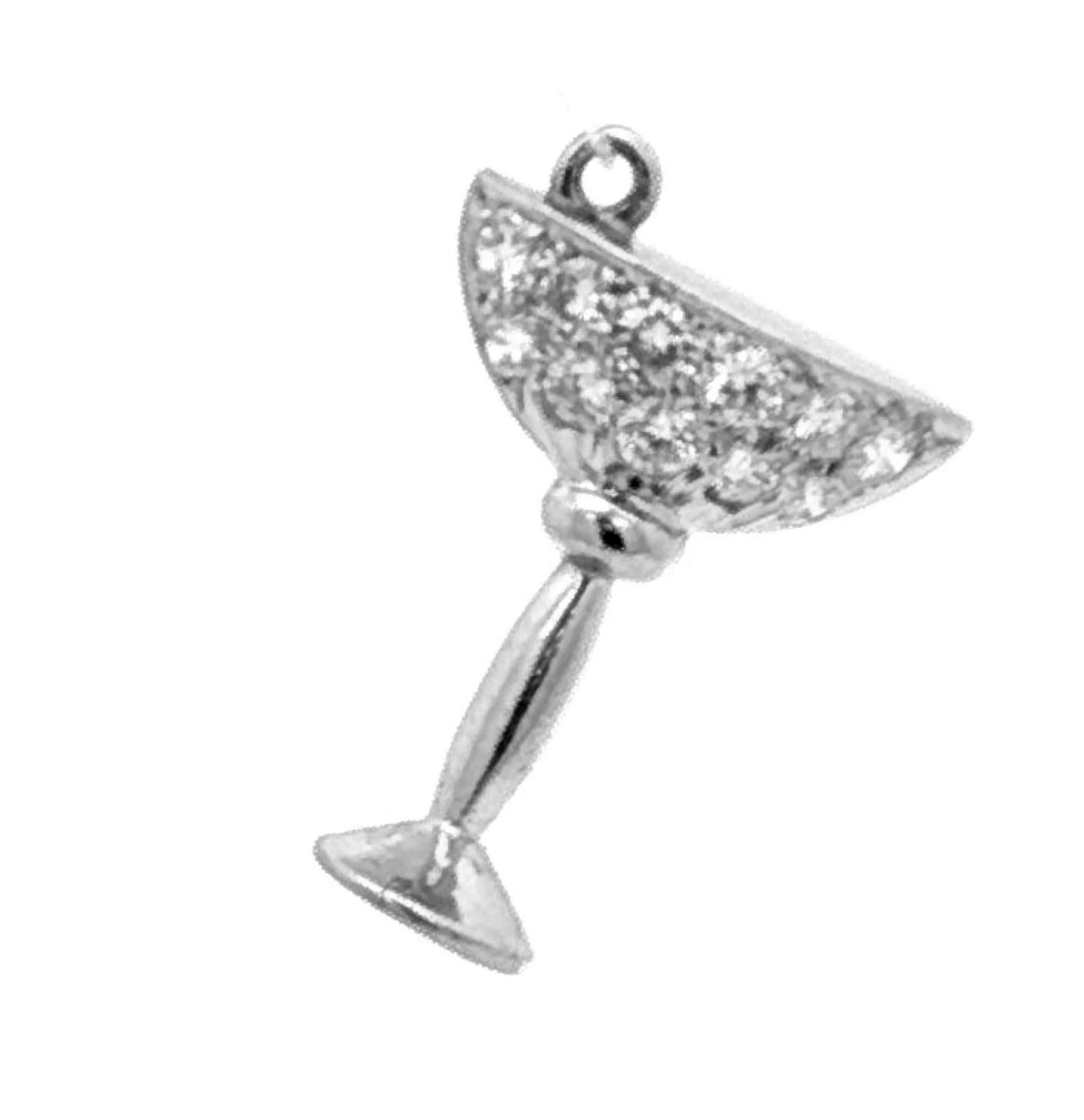 Charme de verre à martini en forme de diamant par Felix Vollman Excellent état - En vente à Bethesda, MD