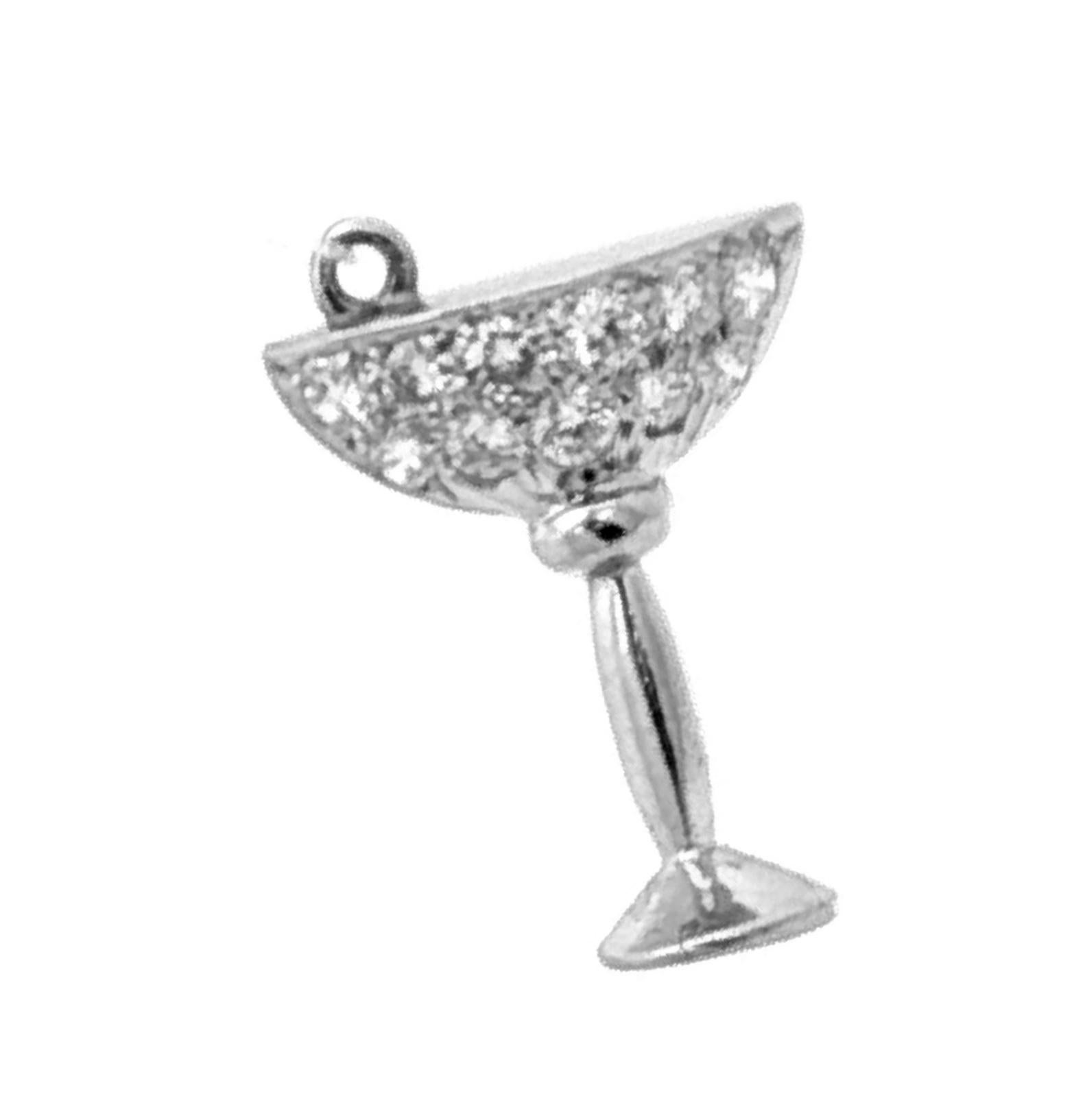 Charme de verre à martini en forme de diamant par Felix Vollman Unisexe en vente
