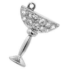 Charme de verre à martini en forme de diamant par Felix Vollman