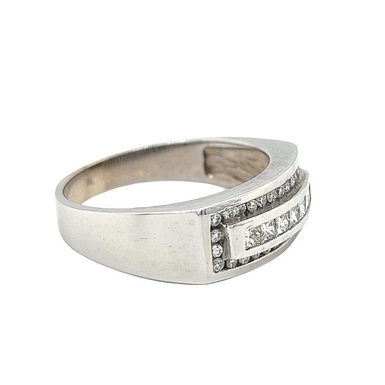 Diamond Men s Ring 14k White Gold For Sale at 1stDibs mgw ring mgw 14k mgw rings