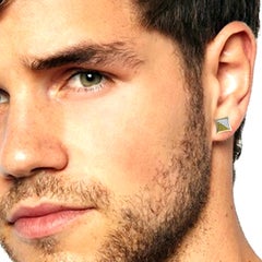 Diamond Men's Studs Earrings Wit Screw Backs.