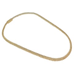 Cubanische Diamantkette aus Gelbgold mit Miami-Diamant