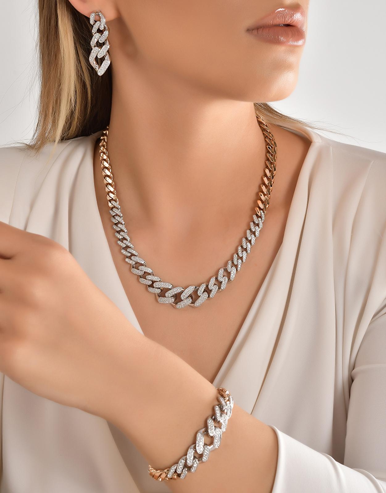chain link diamond necklace