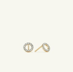 Diamond Mini Round Earring 14k Gold Studs Everyday Wear Ear Studs Body Jewelry