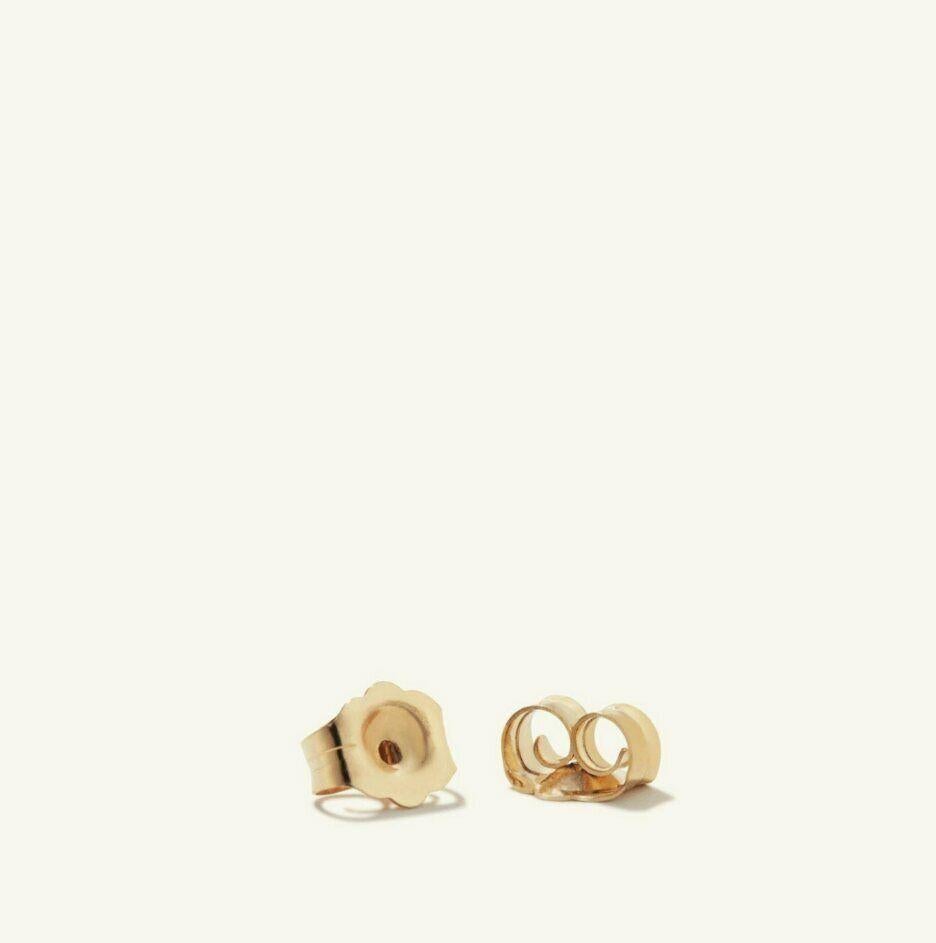 Mini boucles d'oreilles rondes diamantées en or 14k Boucles d'oreilles de tous les jours Boucles d'oreilles pour le corps Neuf - En vente à Chicago, IL