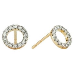 Diamond Mini Round Earring 14k Gold Studs Everyday Wear Ear Studs Body Jewelry