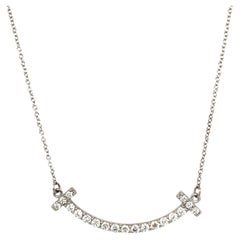 Diamond Mini Smile Necklace – 18ct White Gold