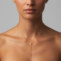 Diamond Mirage 14K (or 18k upon request) Yellow Gold Lariat Necklace