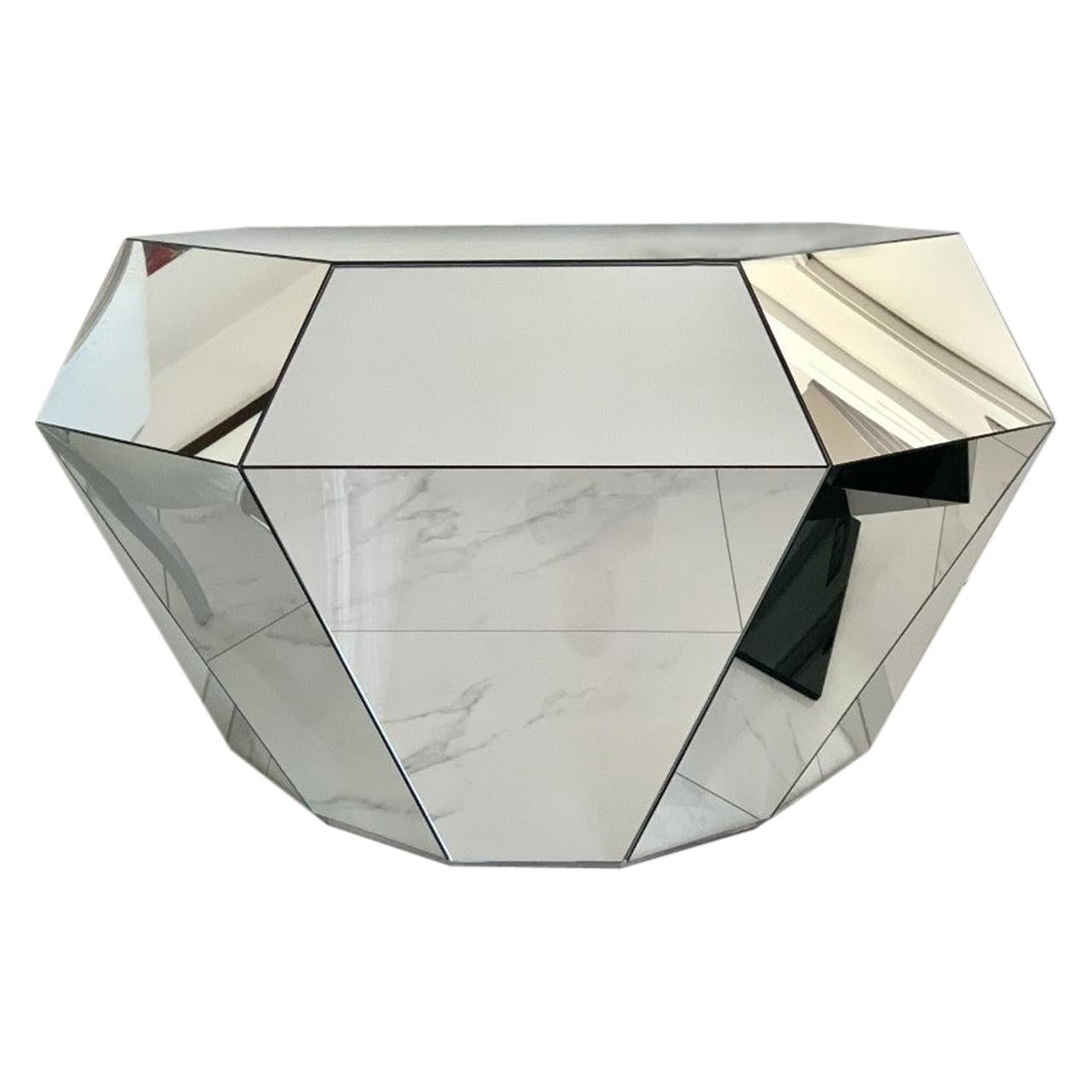 Diamond "Black" Sideboard, Handmade, with Double Push&Pull