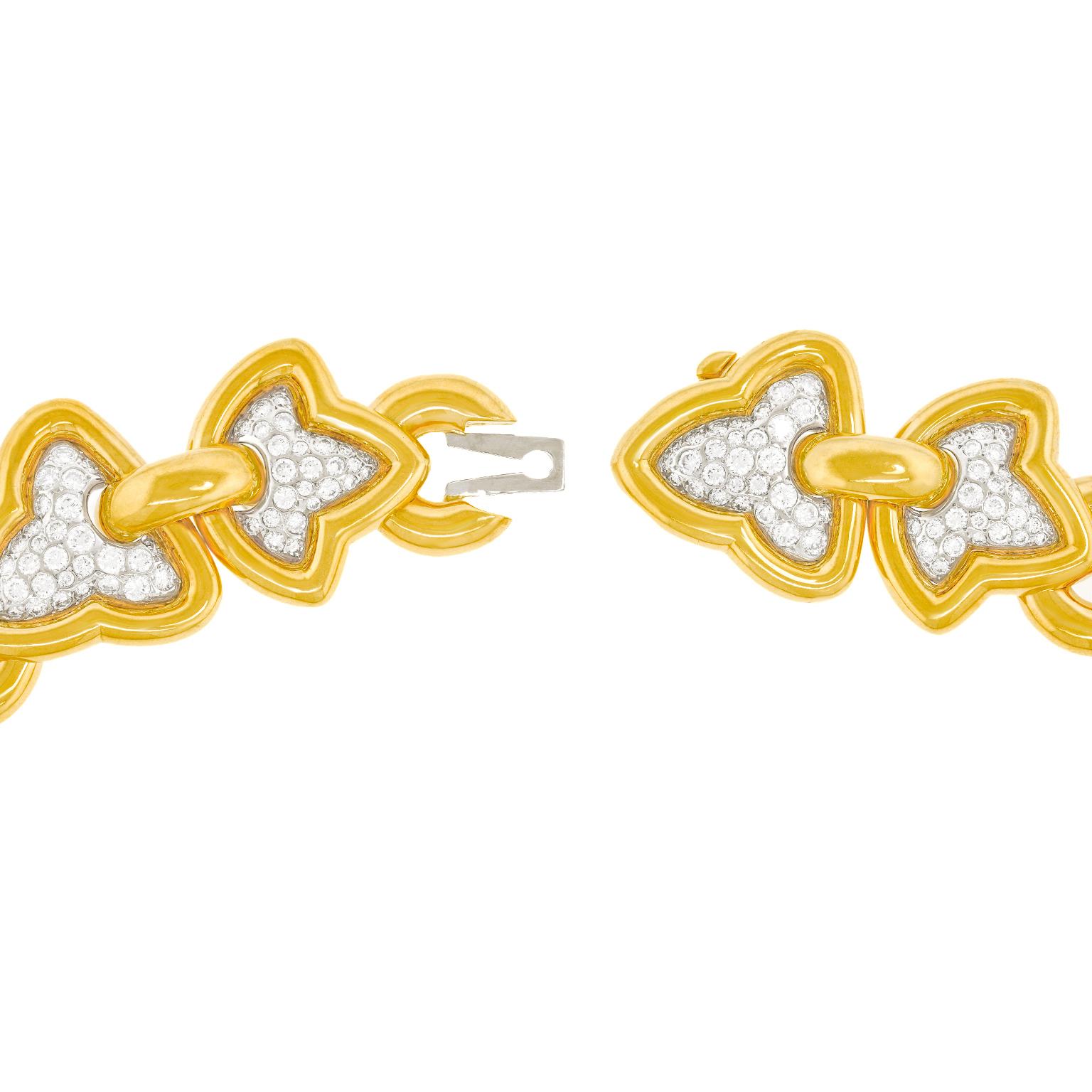 Seventies Italian Design Diamond Necklace For Sale 2